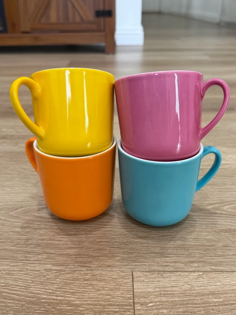Dibbern Schönwald Germany Colorful Mug Set of 4 Porcelain Coffee Cups Modern - Picture 8 of 12